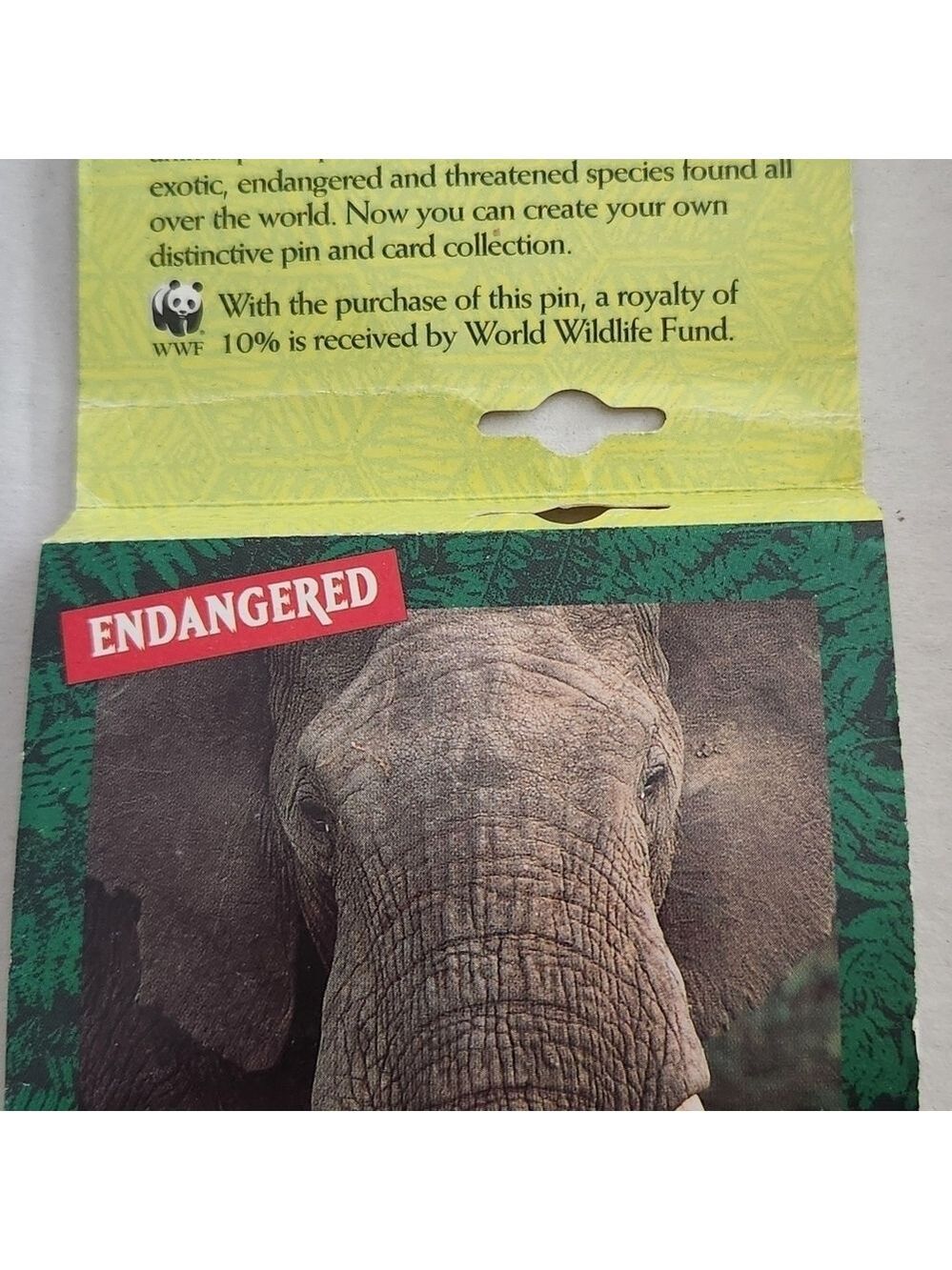 World Wildlife Fun WWF LE Wild Animal Pin & Trading Card AFRICAN ELEPHANT - Picture 3 of 3